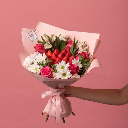 Букет из клубники "Акварель"